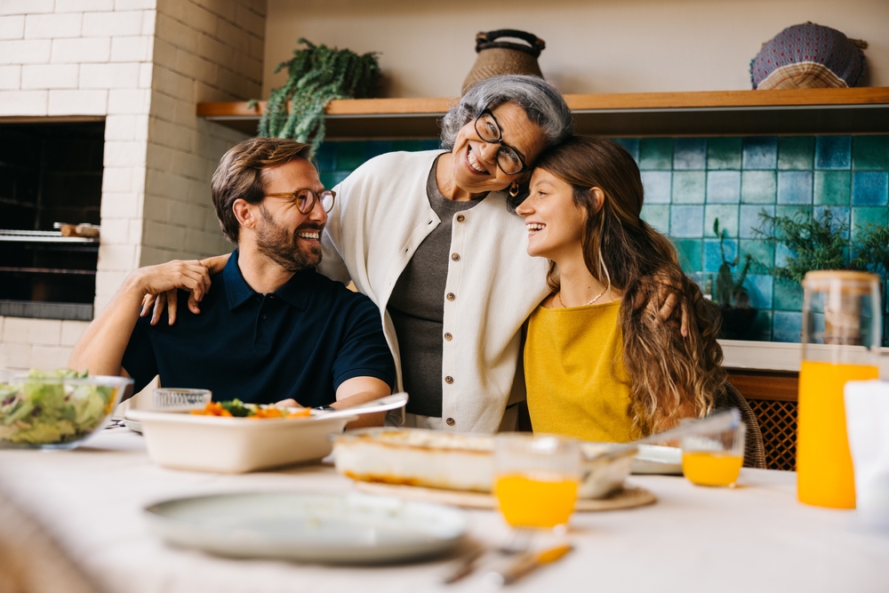 Family sharing a joyful meal together